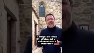 salvini ZECCHE ROSSE COMUNISTI DELINQUENTI news shorts lives91riserva [upl. by Noied]