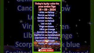 Todays lucky color for your zodiac sign 18092024 shorts astrology horoscope luckycolor [upl. by Hajidahk71]