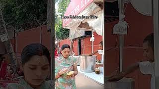 Iskcon temple parshad 🙏🦚 ll youtubeshorts food trending sorts KrishnBhakt12 [upl. by Corabella]