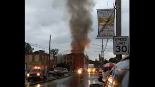 Structure Fire  Lightning Strike Multiple Alarm Mill Fire  Main Street Clark Mills NY [upl. by Guendolen]