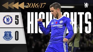 ⏪️ Chelsea 50 Everton  HAZARD BRACE helps thrash Toffees  HIGHLIGHTS REWIND  PL 201617 [upl. by Bushweller388]