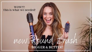 Dyson Airwrap NEW LARGE Round Brush review amp tutorial [upl. by Levitan]