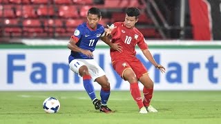 Thailand vs Malaysia AFC U16 Championship 2014 [upl. by Nylodnew]