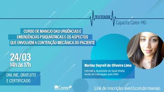 Curso de Manejo das urgências e emergências psiquiátricas [upl. by Yardna580]