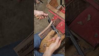 My drawknife is faster than your bandsaw woodcarving wood woodworking carving walnut kitchen [upl. by Okram]