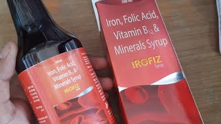 Irofiz syrup iron folic Acid vitamins B12 with minerals syrup Irofiz Tonic [upl. by Wing9]