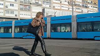 Trams Zagreb 487  ZET trams Remiza Ljubljanica  Zagreb [upl. by Ylrebme]