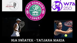 LIVE TENNIS WTA BAD HOMBURG 116 FINALS IGA SWIATEK  Tatjana Maria Ger26062023 [upl. by Enomis]