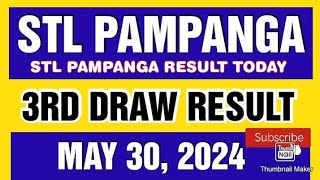 STL PAMPANGA RESULT TODAY 3RD DRAW MAY 30 2024 8PM [upl. by Noside]