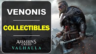 Venonis All Collectible Locations  Wealth Artifacts Book of Knowledge Assassins Creed Valhalla [upl. by Kennet]