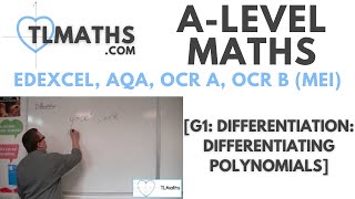 ALevel Maths G104 Differentiation Differentiating Polynomials [upl. by Eniluap970]