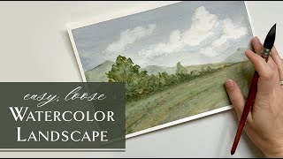 Landscape Watercolor Tutorial for Beginners [upl. by Irami]