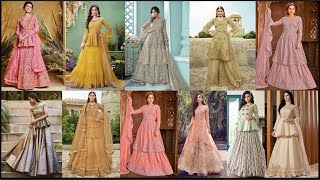 Beautyful party wear lehenga frock collection Peplum Lehenga designs 2022Long kurti lehenga ideas [upl. by Euv]