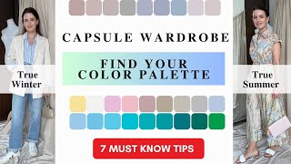 Find your Color Palette Capsule Wardrobe 7 Tips to Know  True Summer amp True Winter Capsule Wardrobe [upl. by Caroline370]