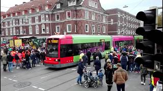 Straßenbahn Bremen FreimarktUmzug 2017 Beginn in der Neustadt 21102017 [upl. by Adnomal]