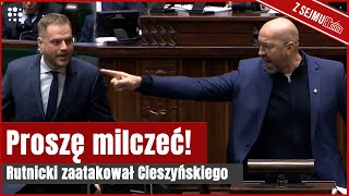 Awantura w Sejmie Rutnicki oskarżył Cieszyńskiego o defraudację  Gazetapl [upl. by Varion577]