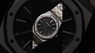 Audemars Piguet Royal Oak Black Dial Steel Mens Watch 15400ST l SwissWatchExpo [upl. by Yesima573]