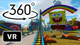 ▶VR 360° SPONGEBOB SQUAREPANTS ROLLER COASTER 2 🔥│EXTREME ROLLER COASTER│360 VIDEO [upl. by Ardnahs]