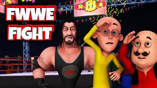 Motu Patlu Cartoon  FWWE Fight  EP 33  Kids Only [upl. by Aivizt]