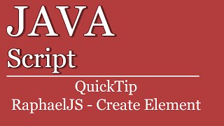 QuickTip 207  JavaScript SVG Tutorial  Raphael JS CreateElement [upl. by Harry]