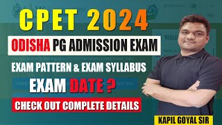 Odisha CPET 2024  Exam pattern syllabus Application fee  Complete details  Msc entrance 2024 [upl. by Ttocserp832]