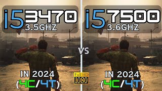 i5 3470 vs i5 7500 Tested in 12 Games 2024  1080p [upl. by Aisereht]