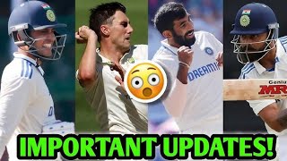 IMPORTANT UPDATE On BGT For India 😳 R AshwinBumrah Gill news IND vs AUS BGT Cricket news fact [upl. by Nodnil]