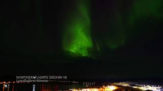 Northern lights in Kiruna 2023 09 18 [upl. by Yznil]