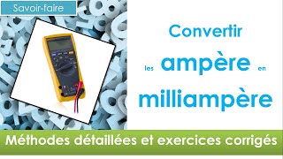 convertir les Ampères en milliampères🔋📐  électricité collège niveau 5ème et plus [upl. by Trainer]