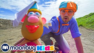 Blippi Visits a Farm and Finds Potato Heads  Moonbug Kids TV Shows  Full Episodes [upl. by Carce]