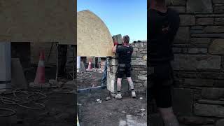 Building a Stone Arch in a courtyard Reidstonemasonry [upl. by Seerdi]