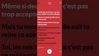 Angèle  Ta reine spotify lyrics pourtoi music viralvideo song parolesshorts [upl. by Adnorrahs172]