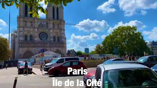 Paris city walks Île de la Cité Paris France 4K [upl. by Leifer]