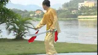 形意連環雙刀李宏Xing Yi Linking Double Broadswords [upl. by Pontone]