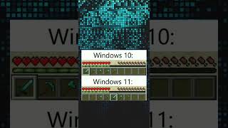 Minecraft windows 10 vs 11 minecraft minecraftmemes windows11 [upl. by Pet]