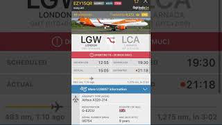 Larnaca LCA U28657 from London Gatwick diverted [upl. by Ajna]