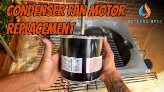 Replacing Condenser AC Fan Motor  HVAC [upl. by Janerich95]