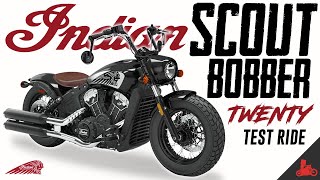 Indian Scout Bobber Twenty Test Ride 2020 [upl. by Erasme205]