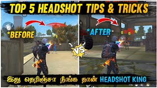 NEW HEADSHOT TIPS AND TRICKS FREEFIRE 💥  Freefire only red number headshot tips and tricks tamil [upl. by Ailito]