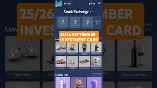 Xempire Investment Today 26 September  X Empire Card Combo Today  Xempire Stock Exchange [upl. by Sofko]