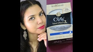 Olay Total Effects 7 In One AntiAgeing Night Firming Cream Review  omnistyles [upl. by Nima]