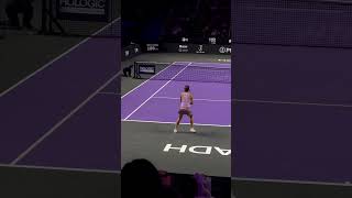 Zheng Qinwen’s great footwork and intensity during the WTA finals final match in Riyadh wtafinals [upl. by Trev938]