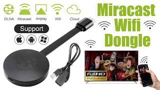 Connect Mobile Screen To TV with Miracast WiFi Dongle I Wireless Display I WiFi Display Receiver [upl. by Maurer903]