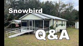 Our Florida Snowbird House QampA [upl. by Elletsirhc]