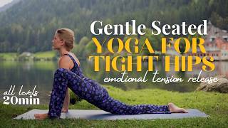 20 MIN YOGA FOR TIGHT HIPS RELEASE  Quick Beginner Yoga Flow For Emotional Tension Release [upl. by Asilak]