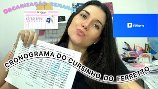 CRONOGRAMA da Plataforma do Ferretto  Montando um Cronograma Semanal para estudar no Ferretto 2025 [upl. by Ogdan]