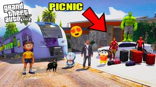 GTA 5 Shinchan amp Franklin Going to Picnic [upl. by Leahcimnoj]