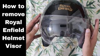 How to remove Royal Enfield Helmet Visor  royal Enfield helmet ka visor kaise hataay [upl. by Nirre422]