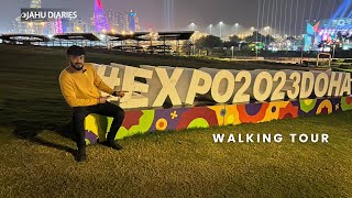 Doha Expo  Walking Tour From Qatar  JahuDiaries Travel Vlog [upl. by Bonnell561]