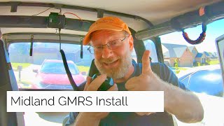 Midland GMRS Install gmrs midlandMXT275 jeepyj [upl. by Akinohs]